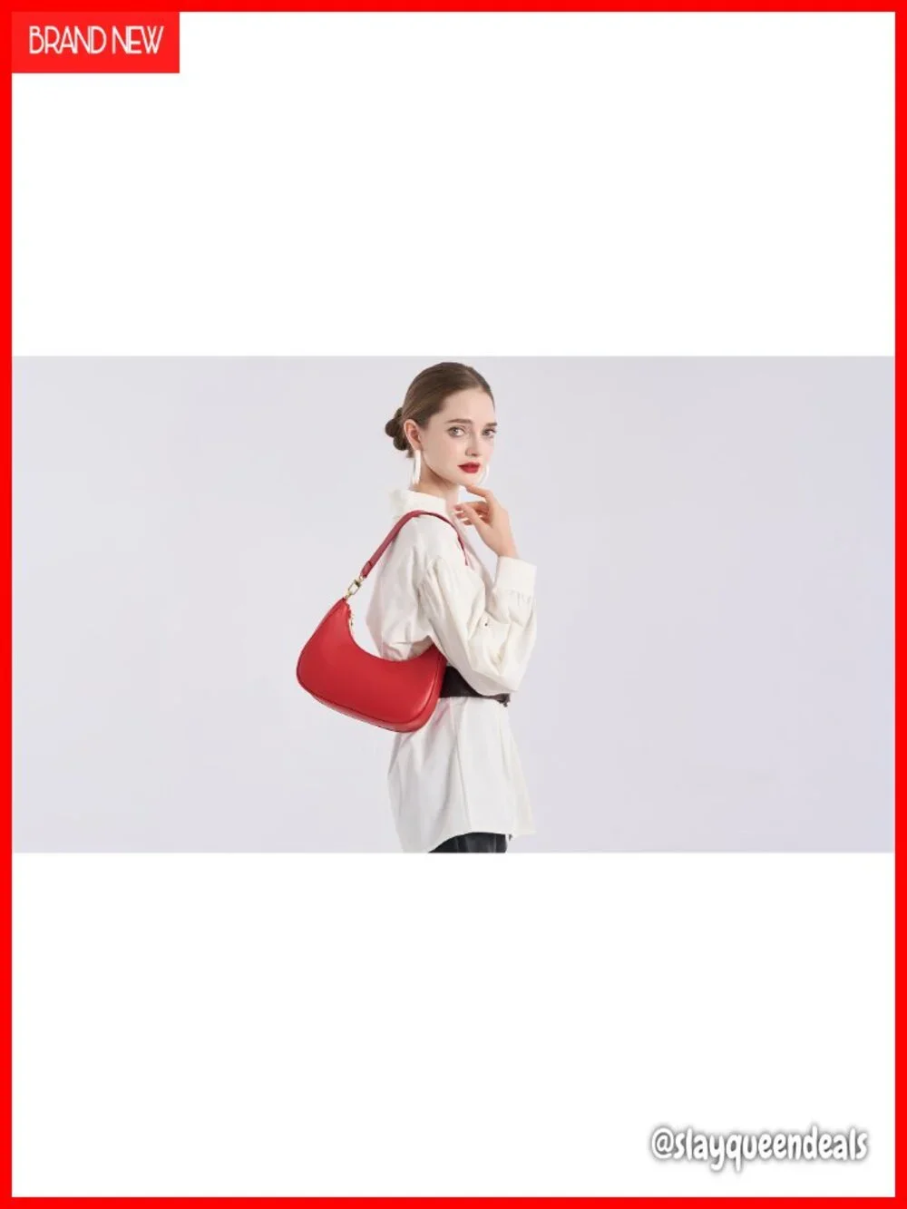 Women's PU Leather Hobo Shoulder Bag Lightweight Underarm Purse with Zipper